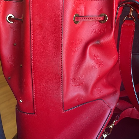 MCM RUBY RED Claudia Studs Bag